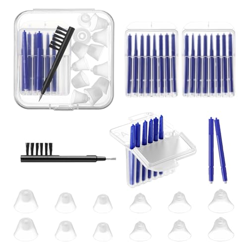 Hearing Amplifier Cleaning Tools, Compatible with Audien Hearing Aid Kit Includes 6 Sizes Silicone Dome, Cleaning Brush with Screwdriver Wax Guards Filter and Carrying Case(10 Pcs)