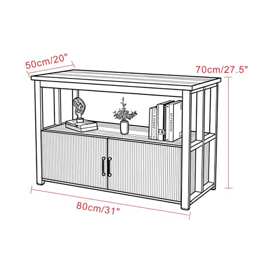 Fish Tank Stand with Storage Cabinet, Heavy Duty Metal Frame Aquarium with Anti-slip Foot Pads, 550 LBS Capacity,for Reptile Turtle(Black,80x50x70cm/31x20x27.5") - color: Black, size: 80x50x70cm/31x20x27.5"