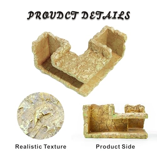 Aquarium Rock Underground Cave Tunnel, Fish and Shrimp Natural Hideout Decoration, Sinking Base with Viewing Ports Decor Under Gravel, 1 Piece