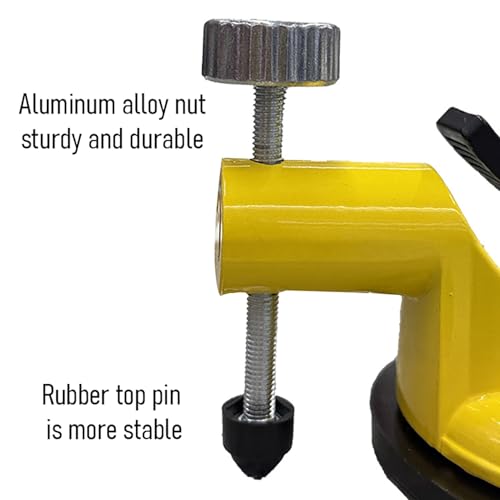 Adjustable Height Setter - 2026 Upgraded Pro Countertop Alignment Clamps, Suction Cup Level Adjustable Screw Scale Knob Tile Leveling Tool, Floor Gap Fixer Tool - Pack of 2 Red Yellow - color: Red Yellow