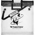 THKFISH Fish Tournament Weigh in Bag for Bass Fishing, Heavy Duty Insulated Live Fish Bag for Caught Fish with Waterproof Zipper and Mesh Liner, Leakproof,Puncture Resistant (White-25×23in with Net) - color: White-25×23in with Net