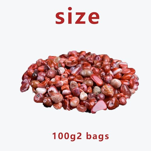Pebbles Polished Gravel,Natural Polished Stones for Flower Bed Fish Tank Plants 3.5-Oz(Red) - color: Red