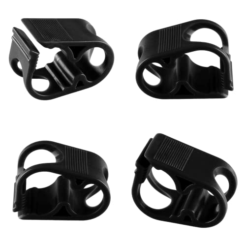 5 Pcs Plastic Tubing Clamps, 1/4" - 1/2" Tube O.D. Adjustable Tube Clamp Shut Off Hose Clamp, Laboratory Pinch Valve Flow Control Hose Clamp（Black） - color: Black, size: 1/4" - 1/2"