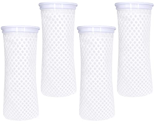 4 Pcs 4Inch Ring Honeycomb Filter Socks 150 Micron, Aquarium Filter Sock 3D Honeycomb Design, Aquarium Felt Filter Bags for Freshwater Saltwater Aquarium, Fits Eshopps and Aqueon, 9.5Inch Long - size: 4Pcs
