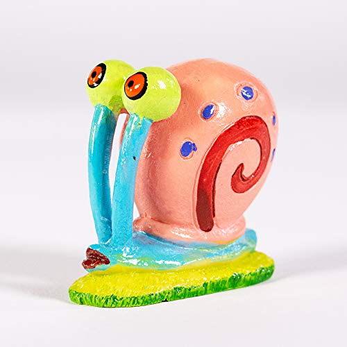 Penn-Plax Officially Licensed Spongebob Squarepants Aquarium Ornament – Gary (Mini/Small Size) – Perfect for Freshwater and Saltwater Tanks - size: Mini