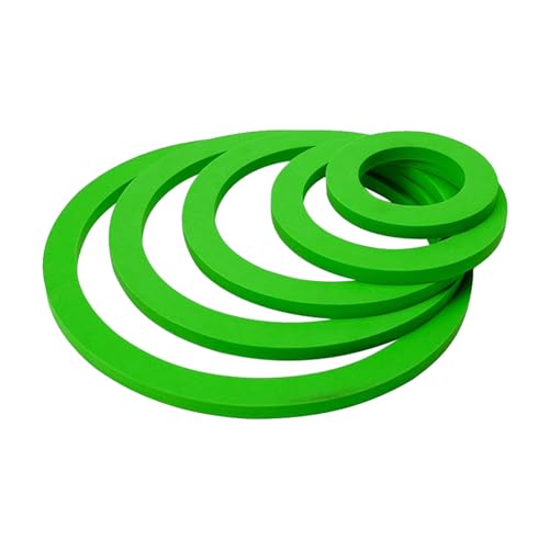Aquarium Floating Plant Corral 5/10Pcs Floating Plant Holder Fish Feeding Rings for Fishtanks 80-200mm Pet Supplies - size: Green-A