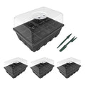 Gardzen 3 Pack Seed Starter Tray Germination Kit, Seed Starter Kit with Adjustable Humidity Dome, Plant Growing Kit 6.6" x 4.5" (12-Cell per Tray), Clear - color: Clear, size: 3-Pack