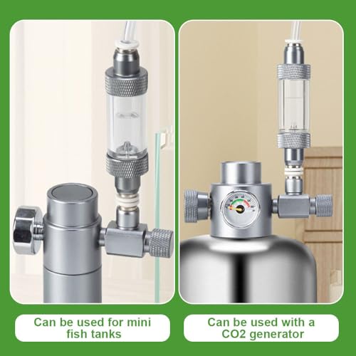 MiOYOOW Aquarium CO2 Bubbler Counter, Non-Return Fish Tank CO2 Check Valve Carbon Dioxide Addition System for Water Plants