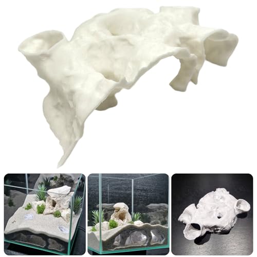 Aquariums Hideaway House Decoration Safe for Pet Fish Shrimp Shelter Cave Tanks Aquascaping Ornament Hiding Shelter - color: Yellow
