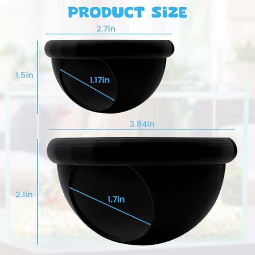 2 Pcs Floating Betta Hide & Shrimp Cave – All-in-One Aquarium Hammock, Aquarium Floating Betta Fish Skins, 3D Printed Feeding and Resting Shelter for Small Shrimp - color: Black