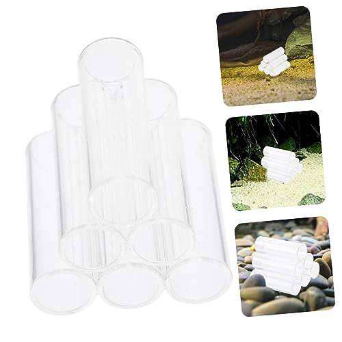 6-Tube Aquarium Acrylic Crystal Shelter House for Small Shrimp Small Fish-Shrimp Habitat, Breeding Tube Hiding Cave Hideaway, Encourage spawning