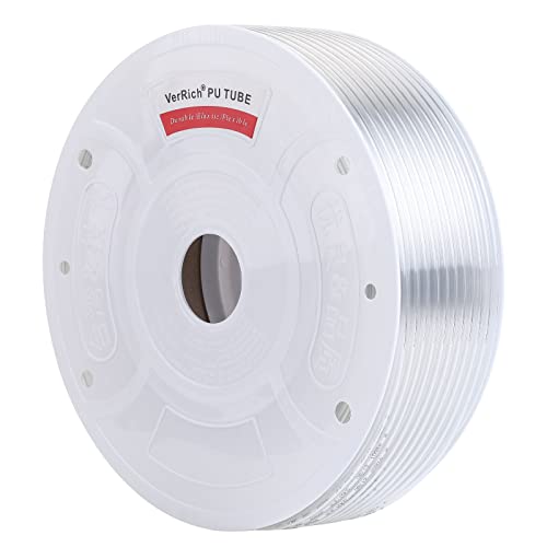VerRich Pneumatic Tubing Pipe Pu Hose,Transparent White 8mm OD x 5mm ID 100 Meters(328 FT) PU Air Hose Line Tube for Air Compressor Transfer - color: White, size: OD8mm*ID5mm 328 FT(100 Meters)
