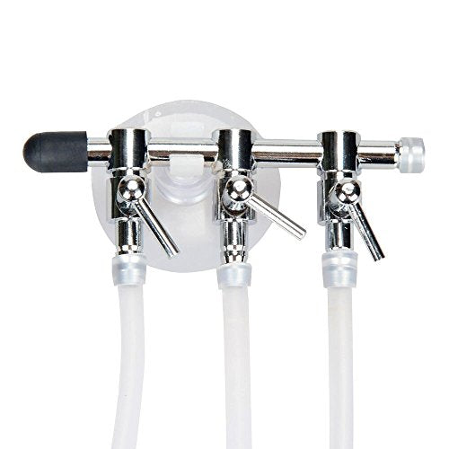 Aquarium Air Pump Splitter 10 in 1 Set 3-Way Air Flow Control Lever Valve & 3 Non-Return Check Valves & 6 Suction Cups for Fish Tank Airline Air Tube Hose - color: 3-Way 10-in-1 Kit