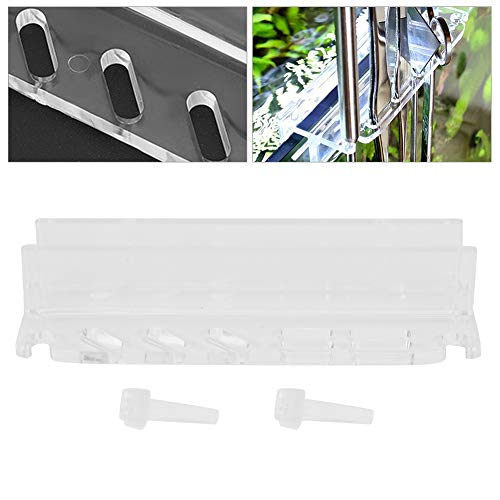 Haofy Aquarium Tool Holder Acrylic 5-20mm Glass Thickness - Fish Tank Organizer with Secure Grip for Rimmed Aquariums Nano Tanks Plant Tweezers Scissors Storage