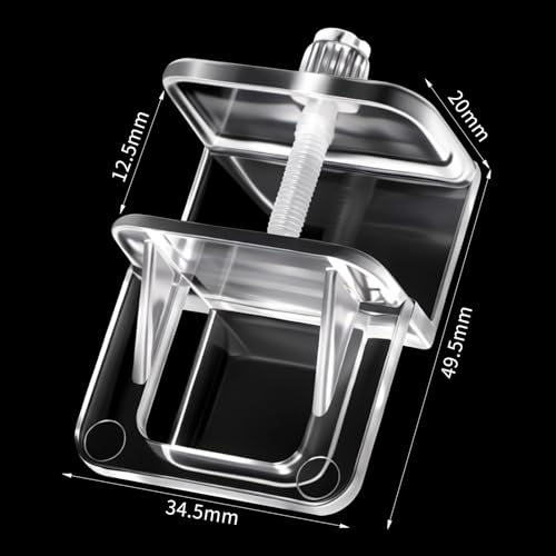 6 PCS Acrylic Fish Tank Lid Holder Aquarium Tank Clamps Lid Clear Rimless Aquarium Top Cover Lids Support Clamps Hood Replacements for Glass Aquariums Top