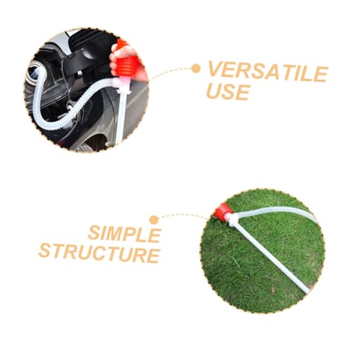 Levemolo 2 Pcs Manual Gas Siphon Hose Pump for Car Fuel Transfer Hand-operated Oil Siphon Tube with Fast Suction Multiuse Fluid Transfer Pump for Oil Change