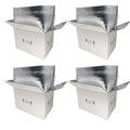 Insulated Shipping Boxes with Liners, 4 Pack 15'' x 10'' x 11'' Small Cold Shipping Boxes, for Perishable Frozen Food Shipping, White (TB151011L-4) - size: 15x10x11'', style: 4 Pack