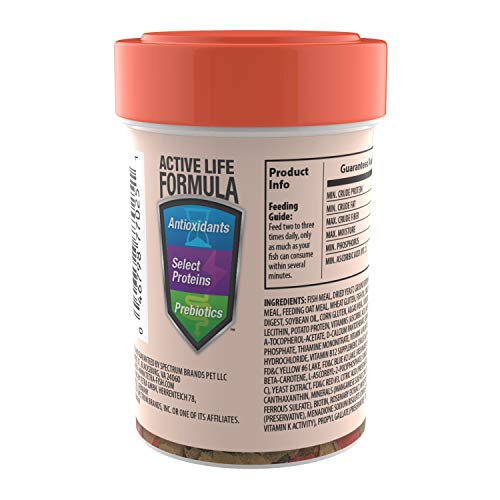 Tetra Goldfish Flakes, Nutritionally Balanced Diet for Aquarium Fish, Vitamin C Enriched Flakes, .42 oz (36 Pack) - size: 0.42 Ounce (Pack of 36)