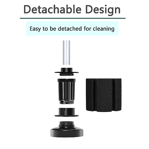 AQUANEAT Aquarium Air Powered Sponge Filter, Fish Tank Bio Bubble Filter with Airline Tubing, Valves, Suction Cup(up to 10Gal)