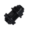 1/4" RO Water Tube Bulkhead Connector Push Quick Connect for RO Water Reverse Osmosis System (Pack of 12) (black) - color: Black