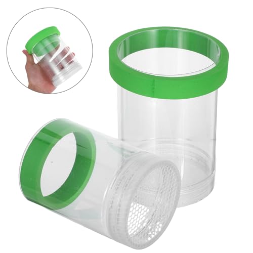BESPORTBLE Floating Fish Breeding Isolation Box with Mesh Divider, Small Aquarium Guppy Breeding Hatchery Incubator Tank for Fish Egg Hatching and Nursery, Green Plastic Pet Aquarium