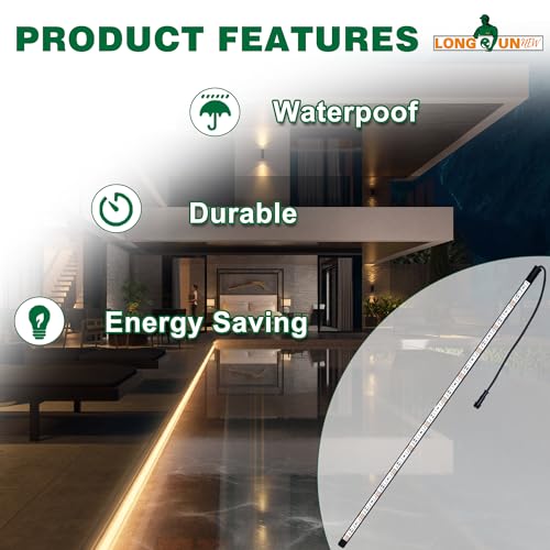 Gepas LONGRUNNEW Replacement 23.6'' LED Light Strip Color Changing for Waterfall Spillway Pool Fountain with Adapter, Remote Control Designed - size: 24 INCH