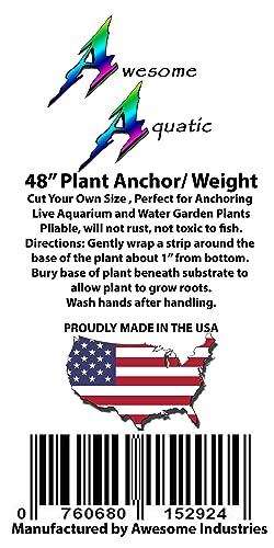 Awesome Aquatic Plant Anchors/Weights 48" Strip Cut Your Own Size Lead Ribbon or Rod Live Plants Weight Anchor - size: 48 Inch Cut Your Own