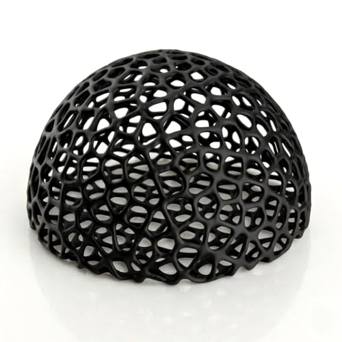 JIJI&ZEZE Anti-Predation Shrimp Hideout Dome, Black Honeycomb Lattice Aquarium Shelter Cave, Breeding & Molting Hideaway for Small Fish, Shrimp Fry, Fish Tank Decor Ornament