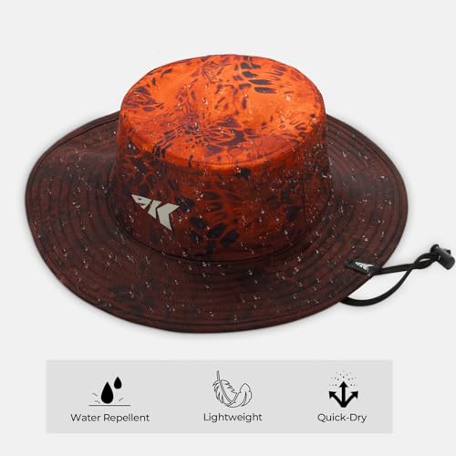 KastKing Sol Armis UPF 50 Boonie Hat - Sun Protection Hat, Fishing Hat, Beach & Hiking Hat, Paddling - color: N: Prym1 Blaze Faded, size: Laser-vented Design