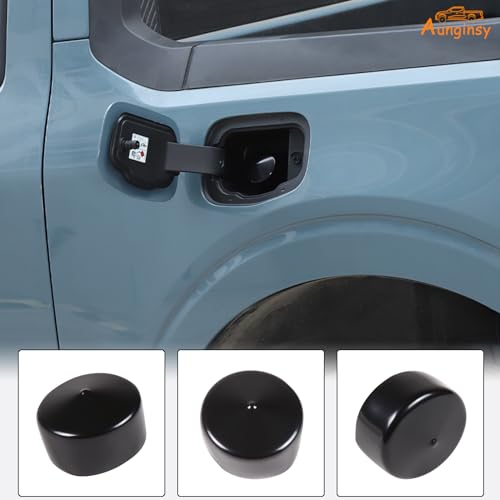 Aunginsy Capless Gas Cap Dirt, Water & Dust Cover Capless Gas Cap Fuel Filler Cover Compatible with Ford Maverick 2022-2024 Cap & Shield Capless Gas Cap Fuel Filler Nozzle Cover Protection Accessories - color: Black