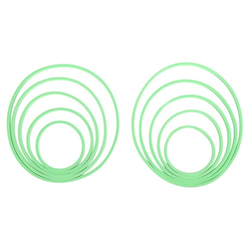 Gavigain Aquarium Feeding Ring Set, 5 Sizes, EVA Foam, Prevents Food, Promotes Water Circulation, Ideal for Fish, Turtles, Plants (10pcs Green) - color: 10pcs Green