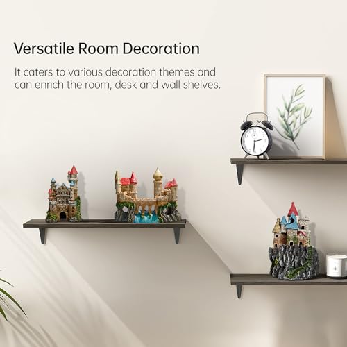 Aquarium Castle Decor – Resin Medieval Fish Tank Decorations with Hiding Holes, Betta Fish Tank Accessories Ornaments, Large Aquarium Decor, Gift for Kids & Fish Lovers - color: Castle C