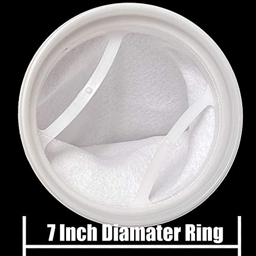 Aquarium Felt Filter Bags - 100 Micron -Sock Filters - Custom Made in USA (7 Inch Ring by 12 Inch Long 8 Pack) - color: 8 Pack, size: 7 Inch Ring by 12 Inch Long