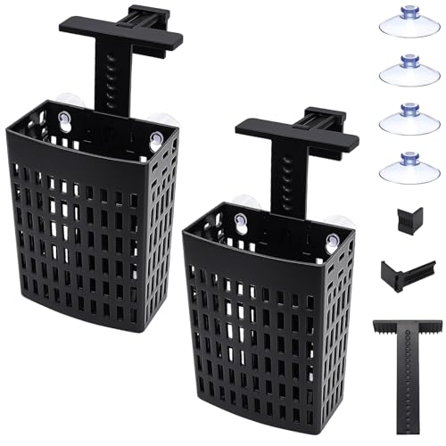 2 Pcs Upgraded Aquarium Plant Holder, Adjustable Hooks and Suction Cups Fish Tank Plant Holder, Fish Tank Aquaponic Cultivation and Aquascape Decorations