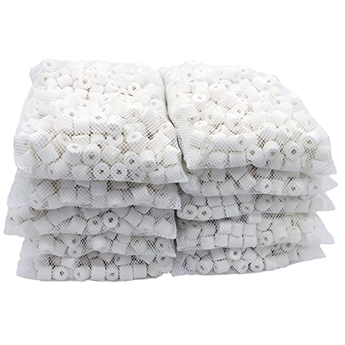 JIHAQUA Aquarium Bio Ceramic Rings 10 lbs Filter Media for Pond Fish Tank Canister Filter - size: 10 lbs