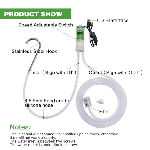 Portable USB Electric Auto siphon Self Priming Pump for Bottling Home brew Wine,Beer and Kombucha, DC 5V Food Grade Water Transfer Pump With 6.5FT hose, 2L/Min No Mess Leak,Low Noise