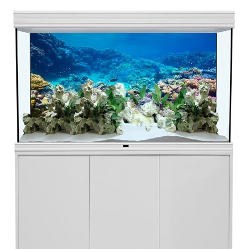 AWERT 30x18 inches Aquarium Background Coral Reef Tropical Fish Undersea Fish Tank Background Polyester Background - size: 30 x 18 in