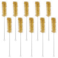 Labasics Test Tube Brushes, 10 Pack Bristle Test Tube Bottle Wash Cleaning Brushes with Radial Tufted End Suitable for Laboratory Use, Size M - size: Medium