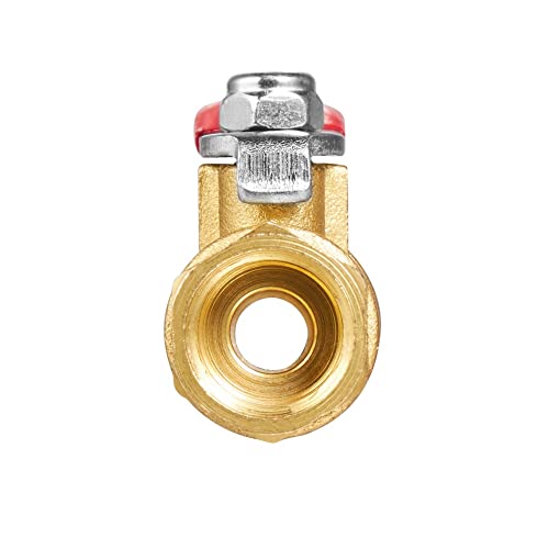 Brass Ball Valve Shut Off Switch, Tubing Fitting Straight Coupling Adapter 2pcs (1/4" NPT Female x 1/4" NPT Female) - size: 1/4" NPT Female x 1/4" NPT Female