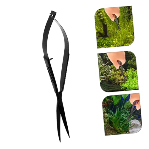 MERRYHAPY Aquarium Plant Scissors Portable Water Plant Trimming Tool Aquarium Scissor for Fish Tank Aquascaping and Maintenance Curved Design
