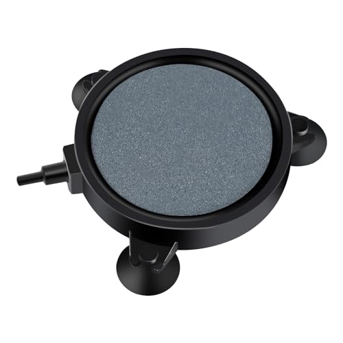 AQUANEAT Aquarium Air Stone Disc 4 inch, Aerator Bubble Diffuser, Air Pump Accessories Airstones for Aquariums, Fish Tanks,Hydroponics,and Ponds - size: 4 inch (1 pack)