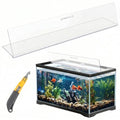 Sieral Aquarium Polycarbonate Canopy Set 29 x 11.38 x 0.12 Inch for 20/29/37 Gallon Without Center Brace Aquariums Cover Fish Tank Lid with a Hook Knife, Clear - color: Clear, size: 30 x 12 Inch