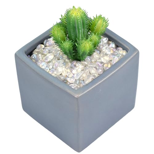1Lb/460g Irregular Sea Glass Stones Artificial Crystal Gem Pebbles for Aquarium/Turtle Tank/Terrarium/Flowerpot/Vase Landscape Ornament Decoration, Hyun White - color: Hyun White