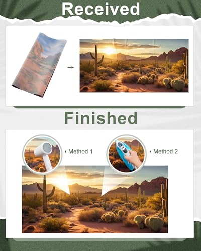 4 Pcs 36 x 18 Inch Reptile Tank Background Reptile Tank Accessories Polyester Terrarium Background Decor for Leopard Gecko Turtle Bearded Dragon(Canyon Waterfall, Bark, Cactus, Gobi Desert)