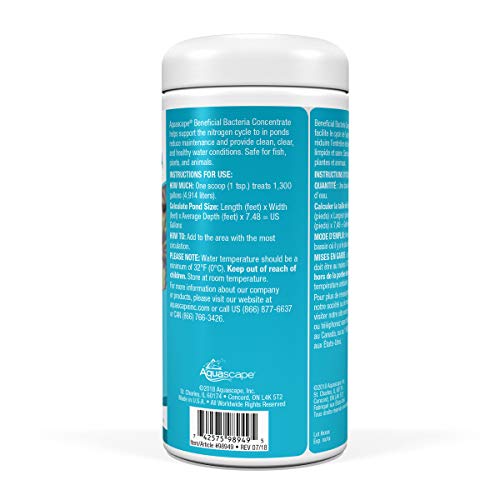 Aquascape Beneficial Bacteria Concentrate for Pond and Water Features, 1.1-Pound, 98949 - size: 1.1 lb