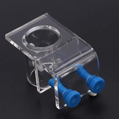Transparent Acrylic Water Tube Fixture, Soft Pipe Holder for Fish Tank Aquarium, Durable Tube Organizer with Screws for Tubes Under 2.5cm, Keeps Aquarium Tidy and Secure (Single Hole) - size: Single Hole
