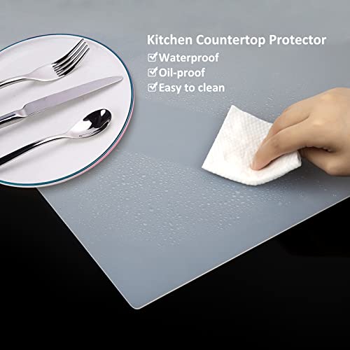 Silicone Mat Heat Resistant Mats for Countertop, Multipurpose Large Silicone Mats for Crafts Kitchen Workbench Size 48x24 inches Thick 2mm,Rolled Package,Translucent - color: Translucent, size: 48"L x 24"W