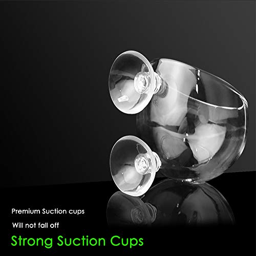 capetsma 4X Crystal Glass Aquarium Plant Pot, Aquarium Aquatic Planter, Red Shrimp Live Plants Fish Tank Glass Holder with 4X Suction Cups for Aquarium Fish Tank Decorations … (4 Pack)… - size: 4 pack