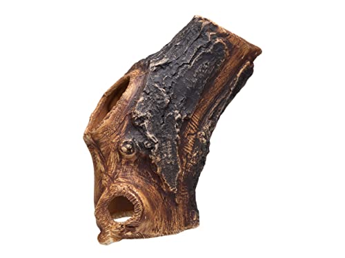 Plecoceramics Aquarium Cave - Ceramic Betta Fish Tank Decor - Natural Aquarium Decor - Large Reptile Hide - Fish cave Hideout - Snake Hide - Cave for Cichlids and plecos (Tree Lodge)