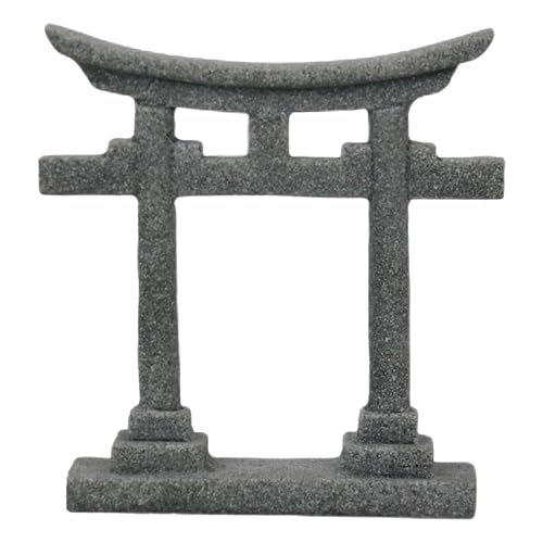 Japanese Torii Gate Aquariums Miniature Ornament Bridge Landscape Ornament for Fish Tanks Decoration Miniature Scene Accessory Garden Decor - size: Large